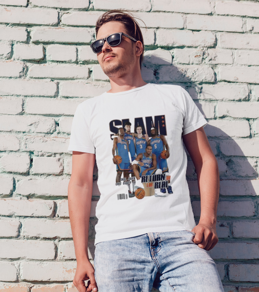 Slam Thunder Legends Return Of The Real Okc Thunder Slam 247 T-Shirt
