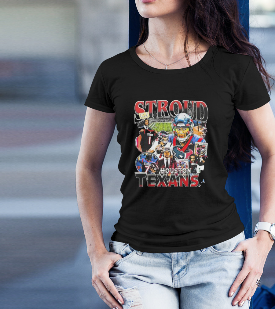 CJ Stroud Houston Texans Vintage Style Bootleg T-Shirt