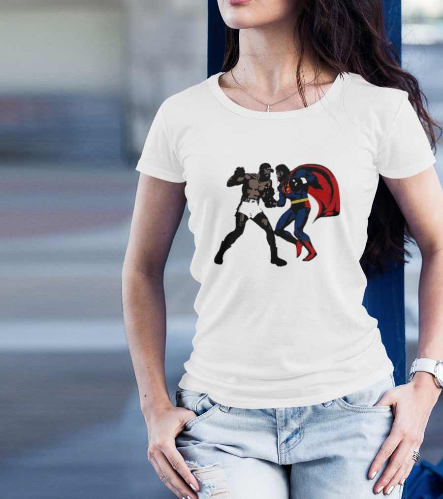 Superman Vs Muhammad Ali Iconic Showdown Classic Battle T-Shirt