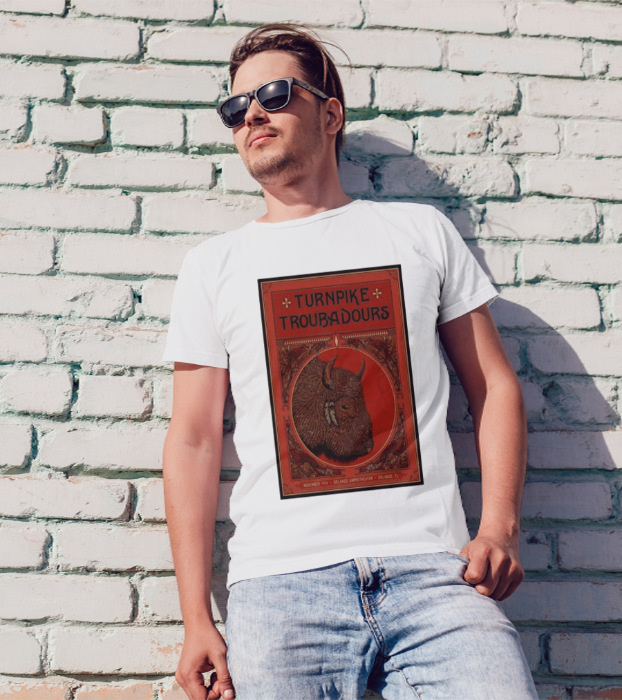 Turnpike Troubadours November 11th Orlando Amphitheater Orlando FL Buffalo Head T-Shirt