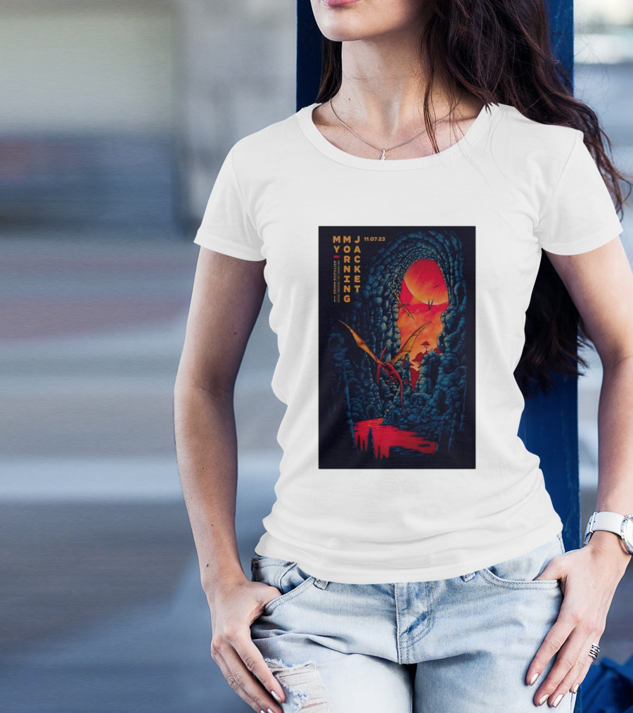 MMJ My Morning Jacket 11 07 23 Cave Landscape With Flying Creatures T-Shirt