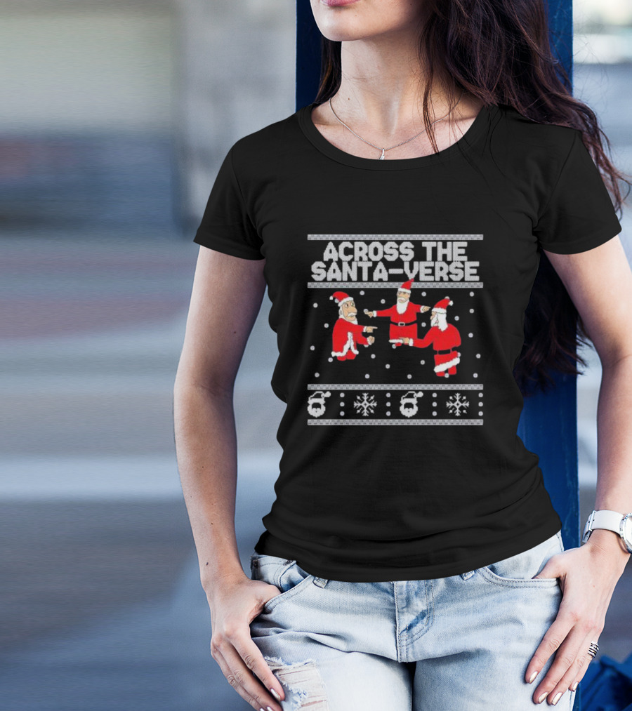 Across The Santa-verse Santa Claus Meme Icons T-Shirt