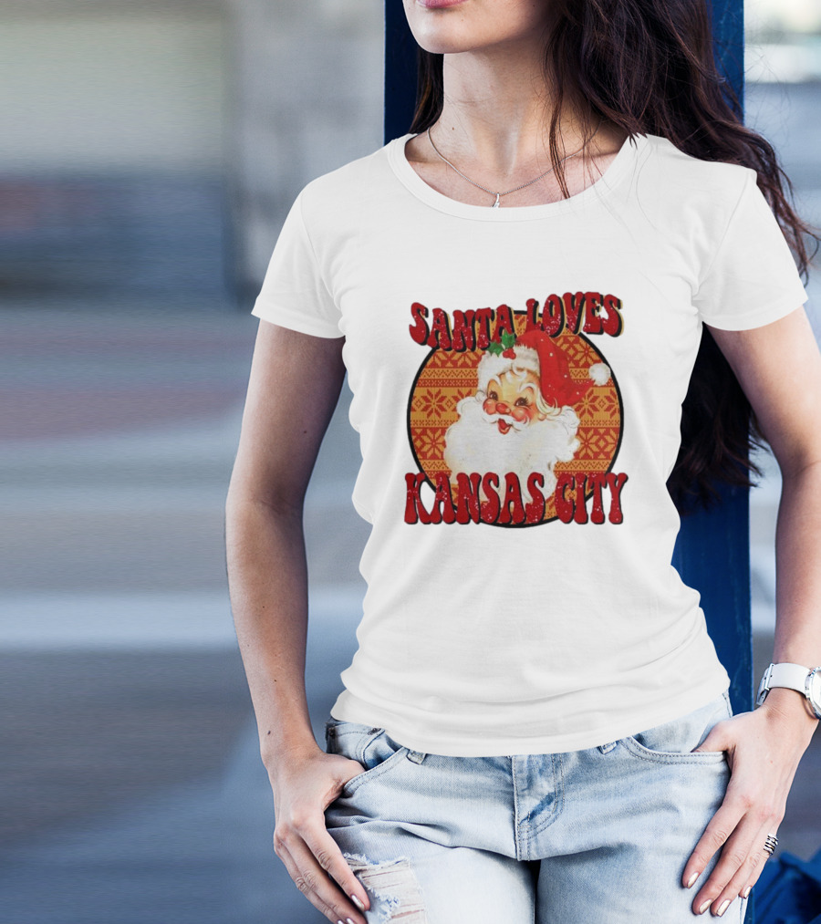 Santa Loves Kansas City T-Shirt