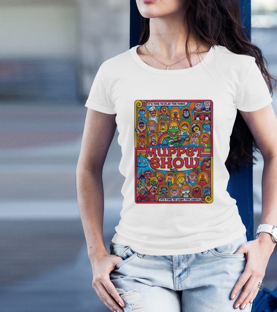 The Muppet Show It's Time To Play The Music It's Time To Light The Lights Retro Ensemble Edition T-Shirt