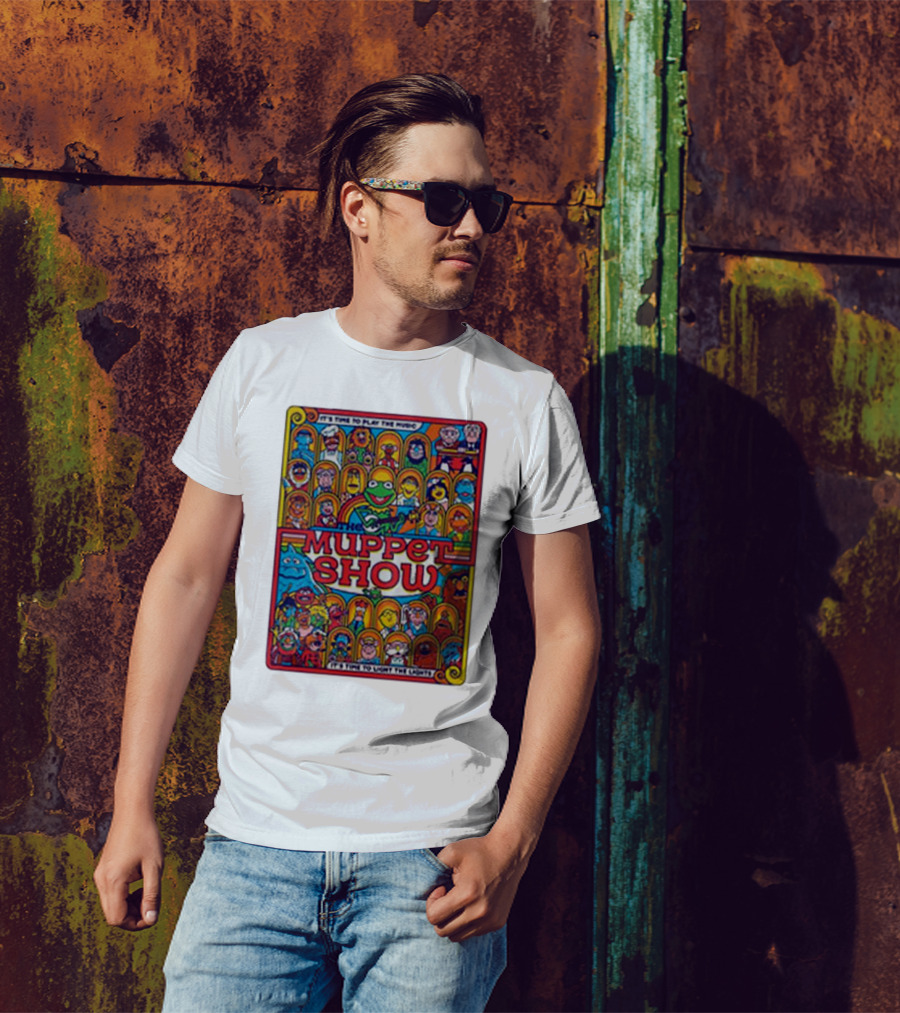 The Muppet Show It's Time To Play The Music It's Time To Light The Lights Retro Ensemble Edition T-Shirt