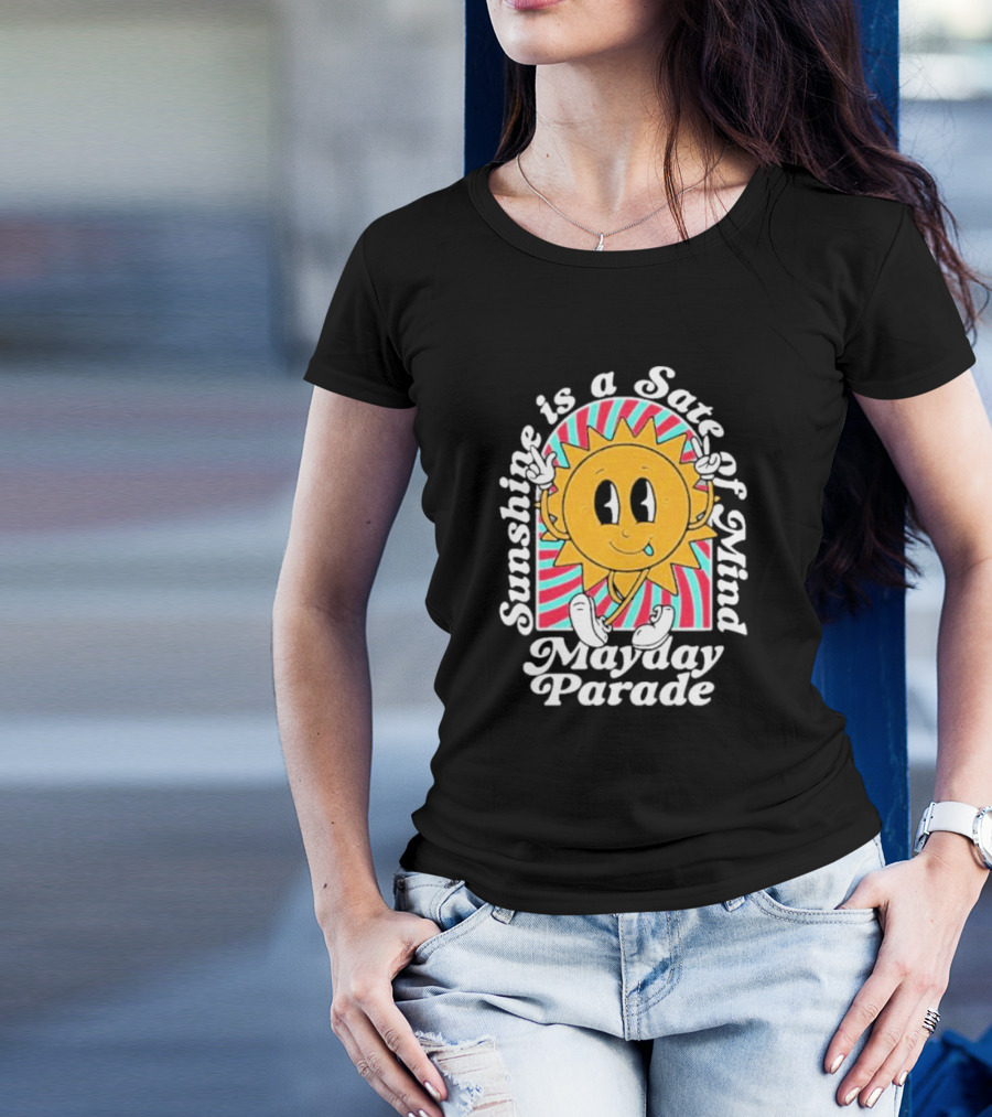 Sunshine Is A State Of Mind Mayday Parade Vintage Cartoon Sun T-Shirt