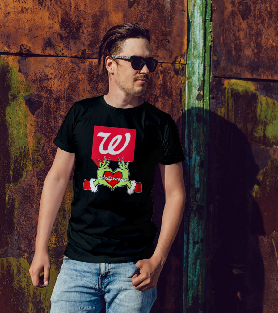 The Grinch Hand Heart Walgreens Christmas T-Shirt
