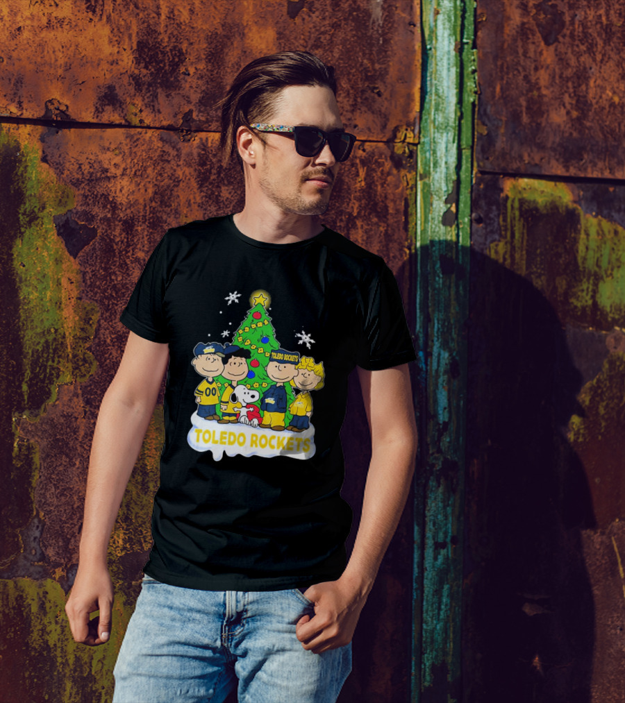 Peanuts Characters Toledo Rockets Christmas Tree T-Shirt