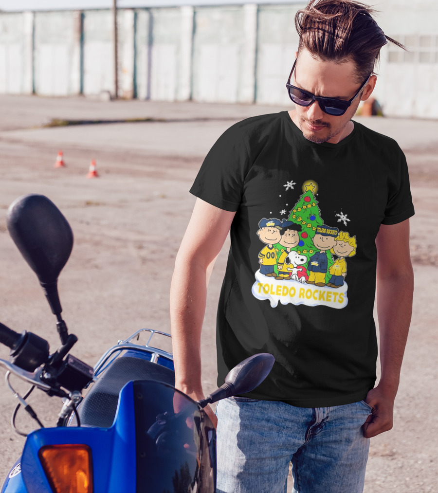Peanuts Characters Toledo Rockets Christmas Tree T-Shirt