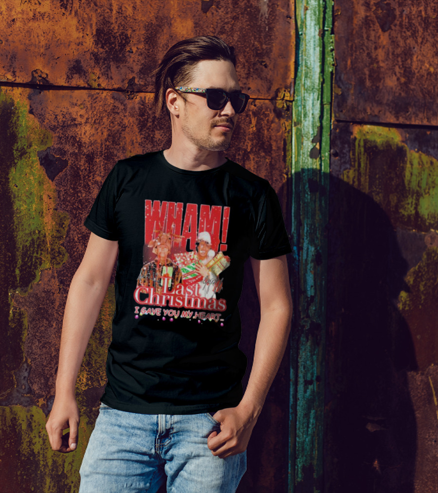 WHAM Last Christmas I Gave You My Heart Signature Holiday Image T-Shirt