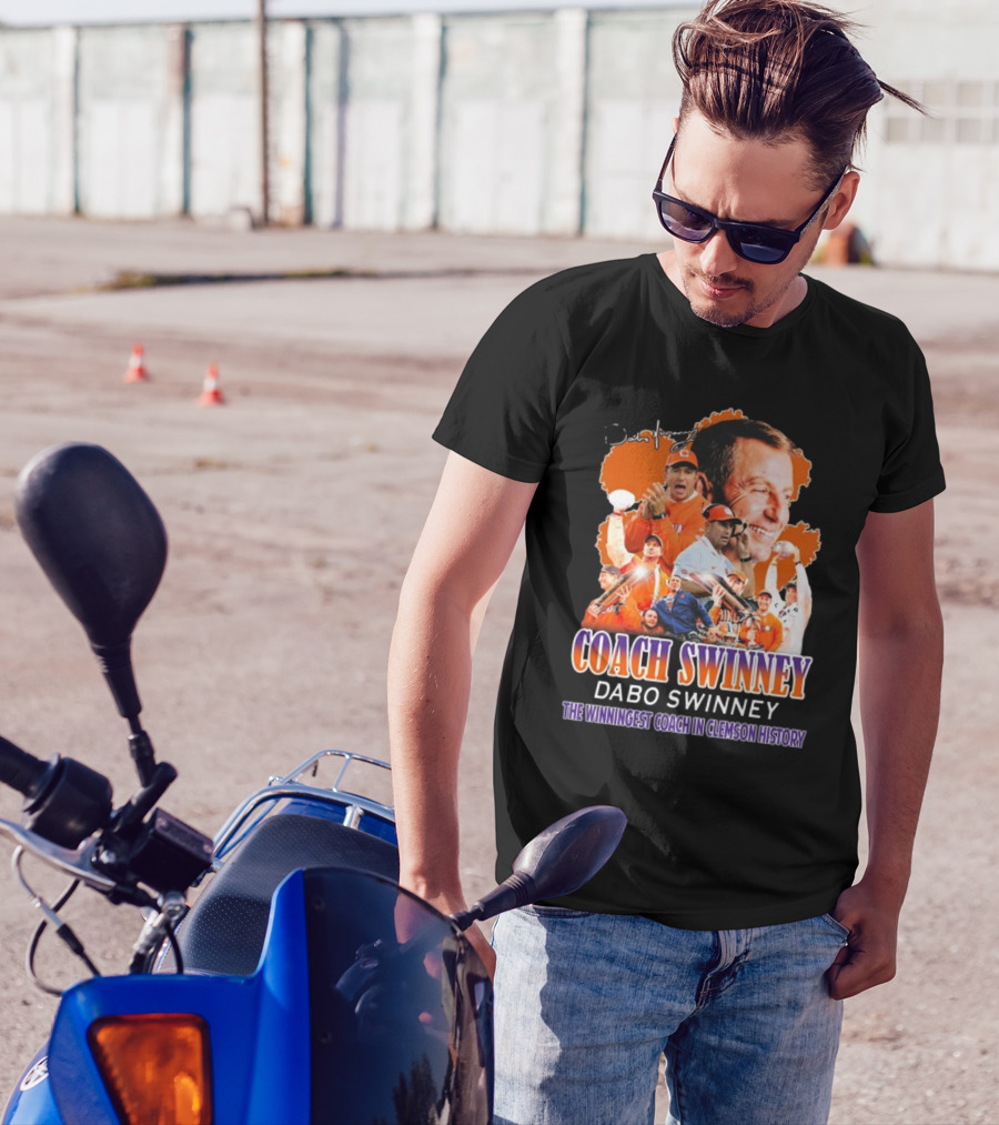 Coach Swinney Dabo Swinney The Winningest Coach In Clemson History Celebrated Icons And Moments T-Shirt