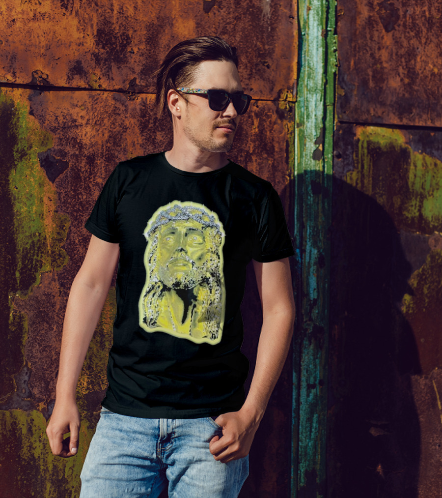 Jesus Piece Gold Diamond Crown Of Thorns Iconic Christian T-Shirt