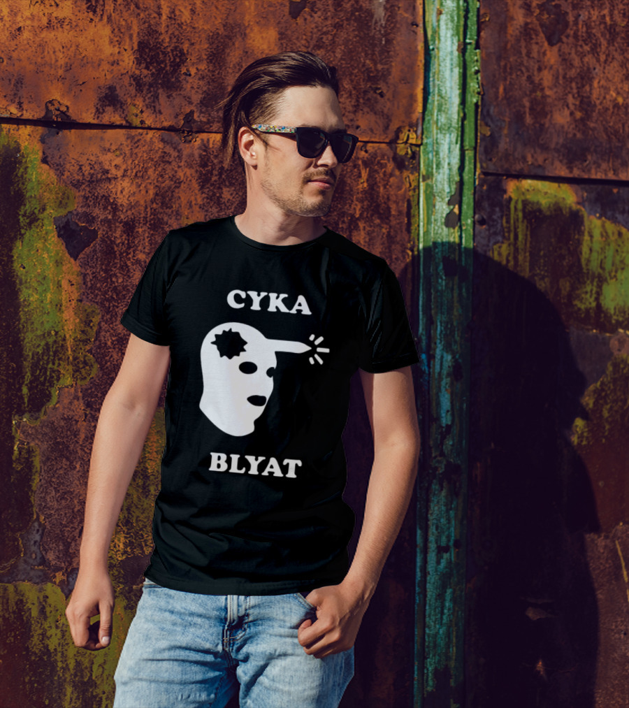 CYKA BLYAT Mask Bullet Headshot T-Shirt