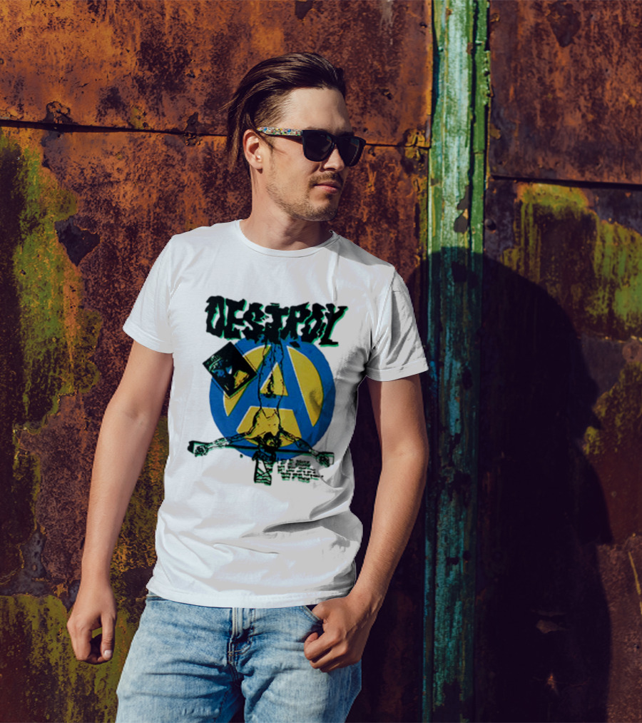 Destroy Anarchy Jesus Seditionaries Fashion Vintage Icon Punk Aesthetic T-Shirt