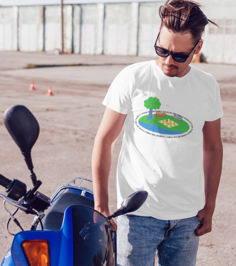 1099 Chess Picnic Park Scene T-Shirt