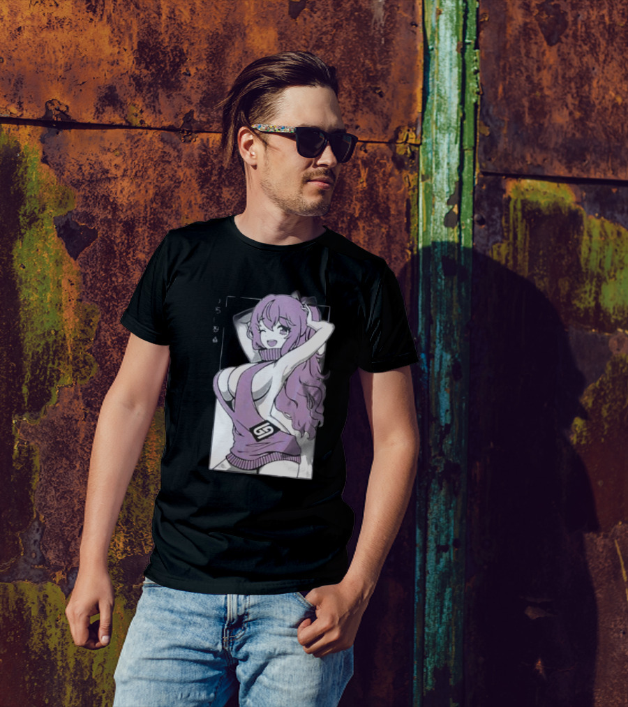 GamerSupps Waifu Purple Anime Character T-Shirt