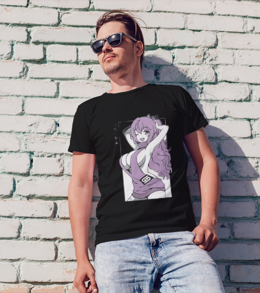 GamerSupps Waifu Purple Anime Character T-Shirt