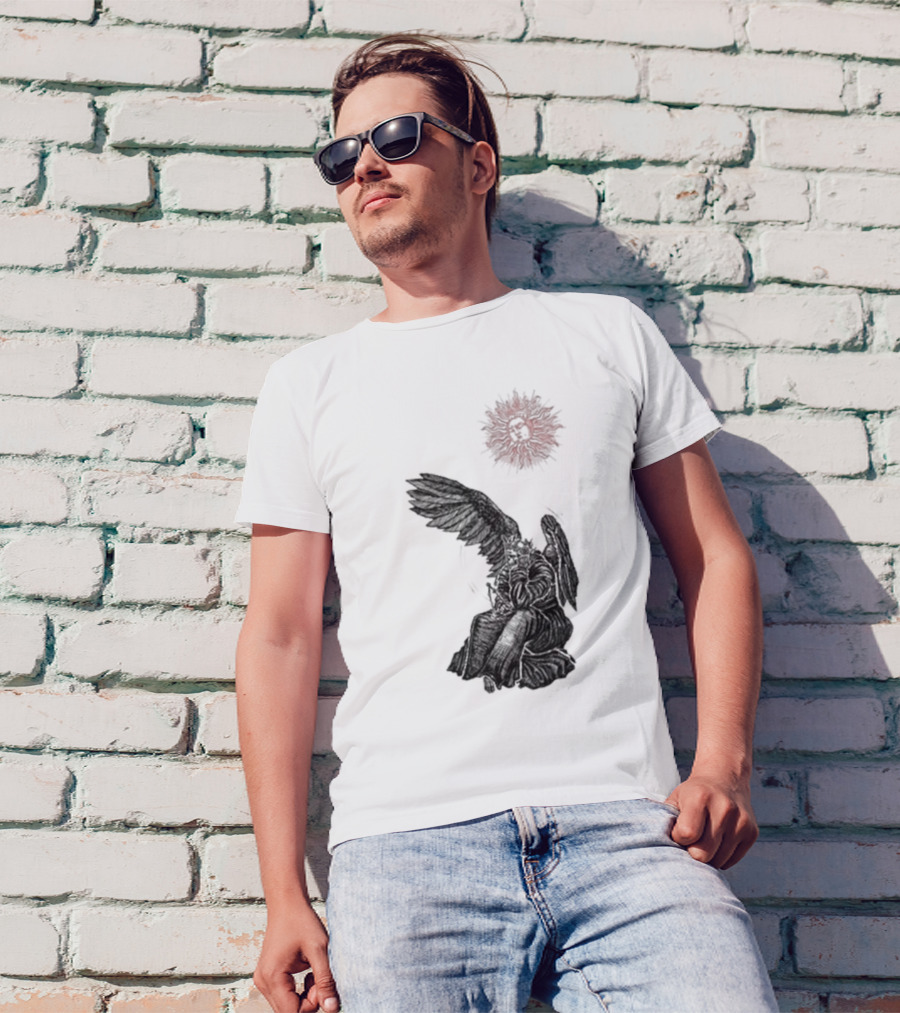 Angel And Skull Sun By Micah Ulrich T-Shirt