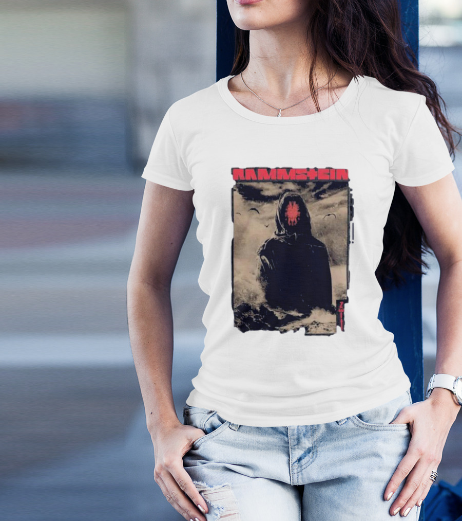 Rammstein Zeithuter Hooded Figure In Stormy Seascape With Birds T-Shirt