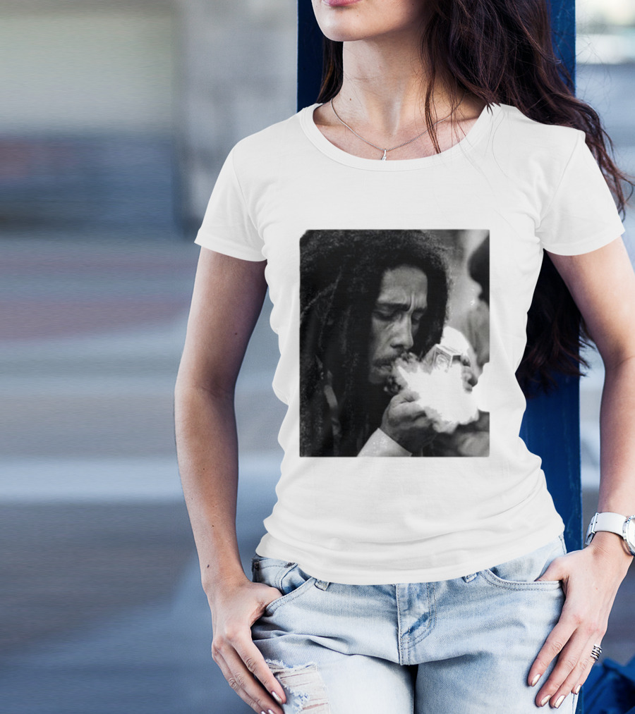 Rui Bob Marley Smoking Image T-Shirt