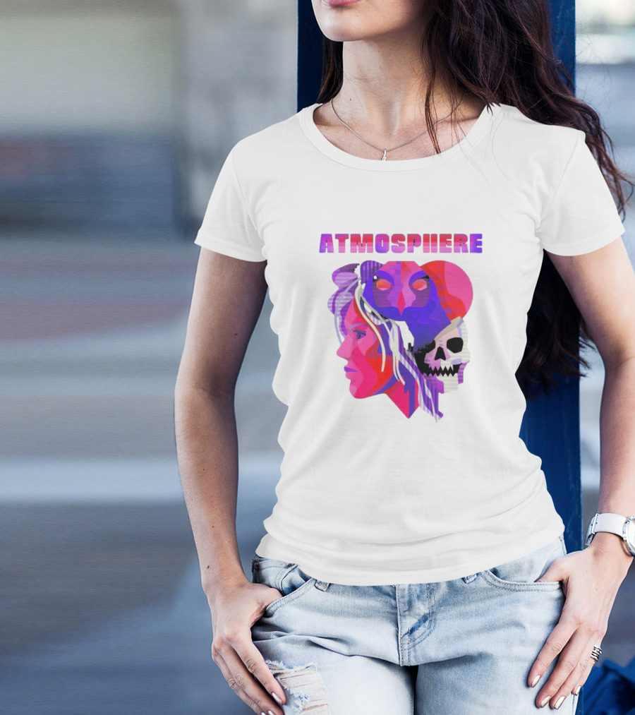 Atmosphere TDBH Colorful Faces And Skull T-Shirt
