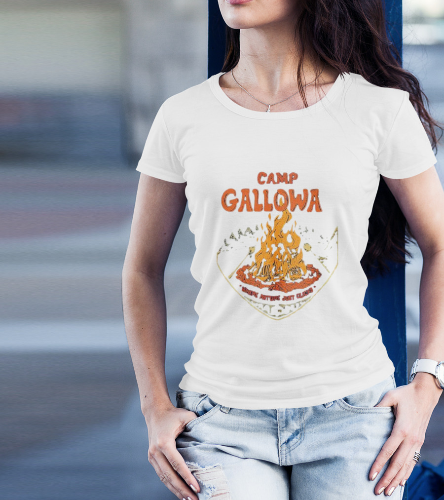 Camp Galloway Where Nature Just Clicks Campfire Adventure T-Shirt