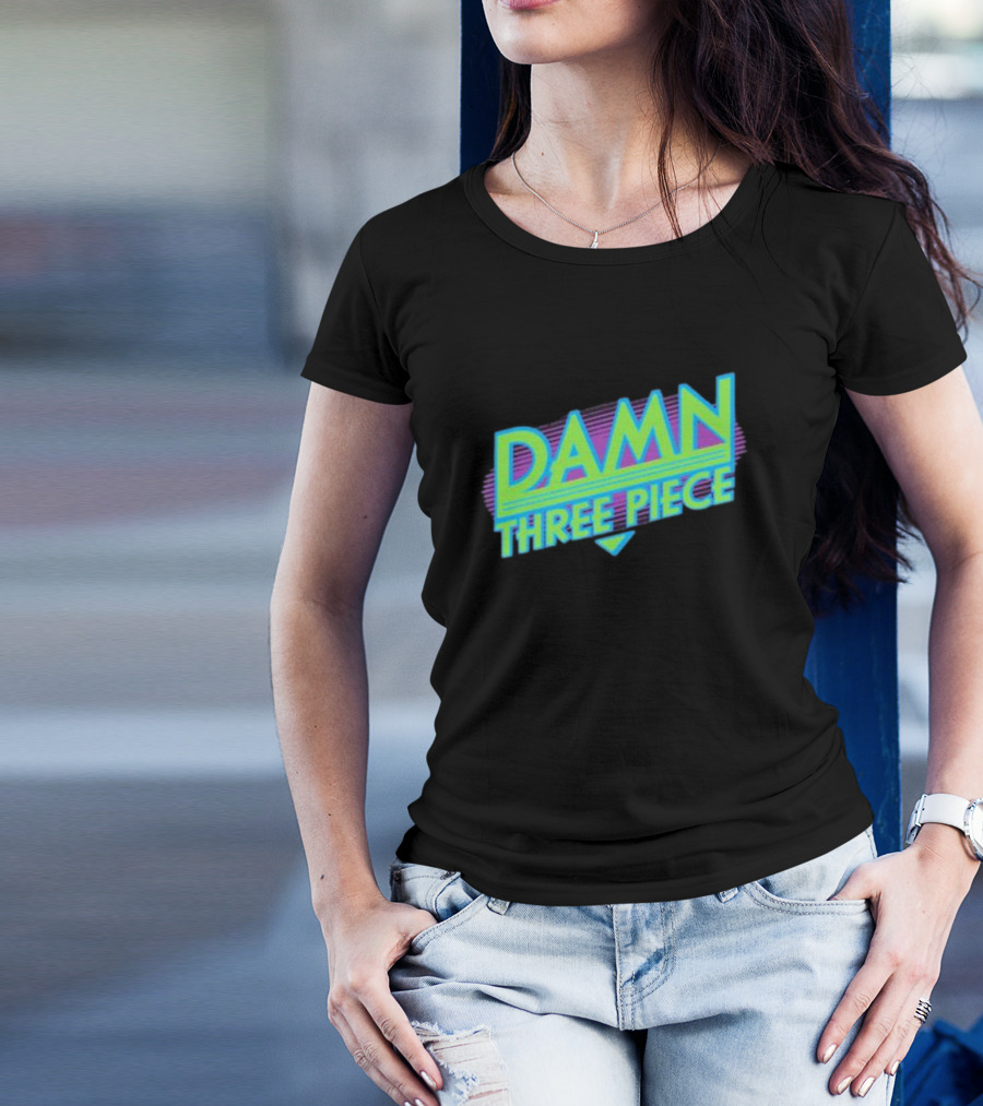 Damn Three Piece Retro Neon T-Shirt