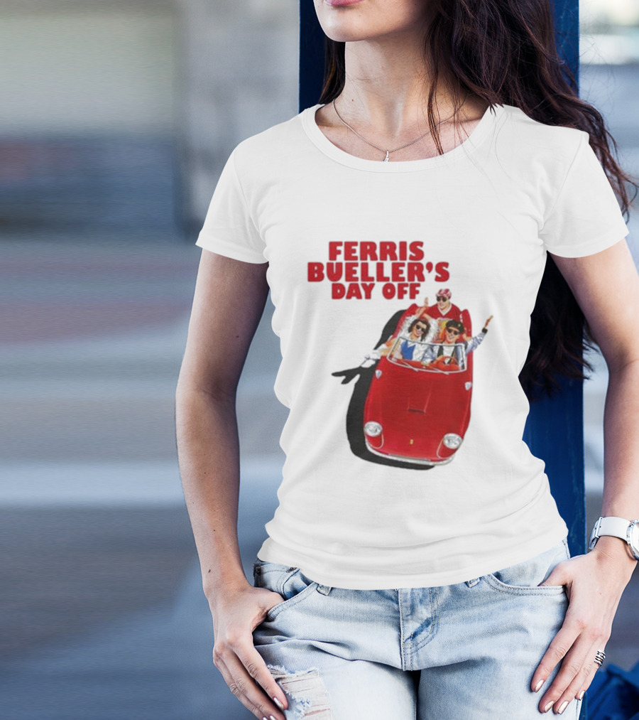 Ferris Bueller's Day Off Red Convertible Ride T-Shirt