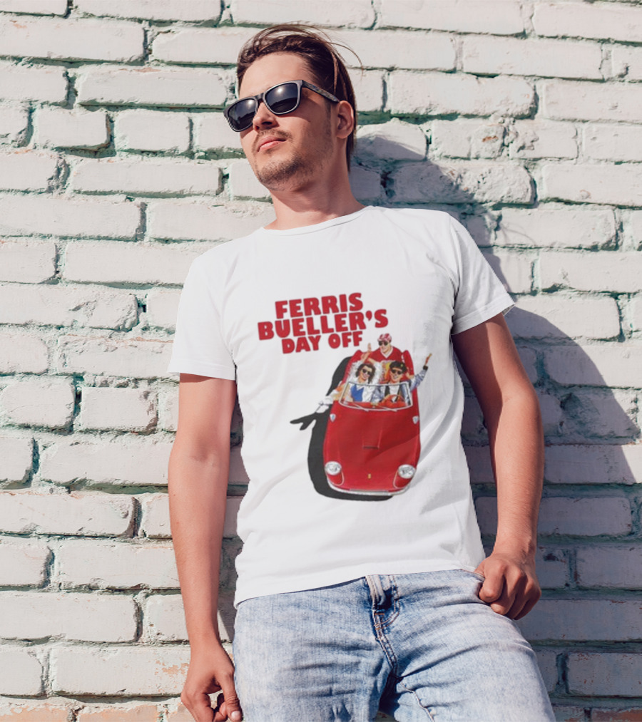 Ferris Bueller's Day Off Red Convertible Ride T-Shirt