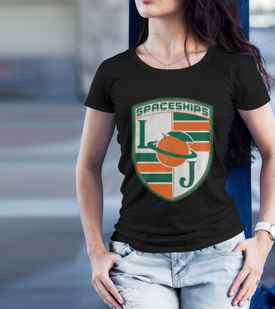 Larry June Spaceships LJ Badge Merch Clothing Store T-Shirt