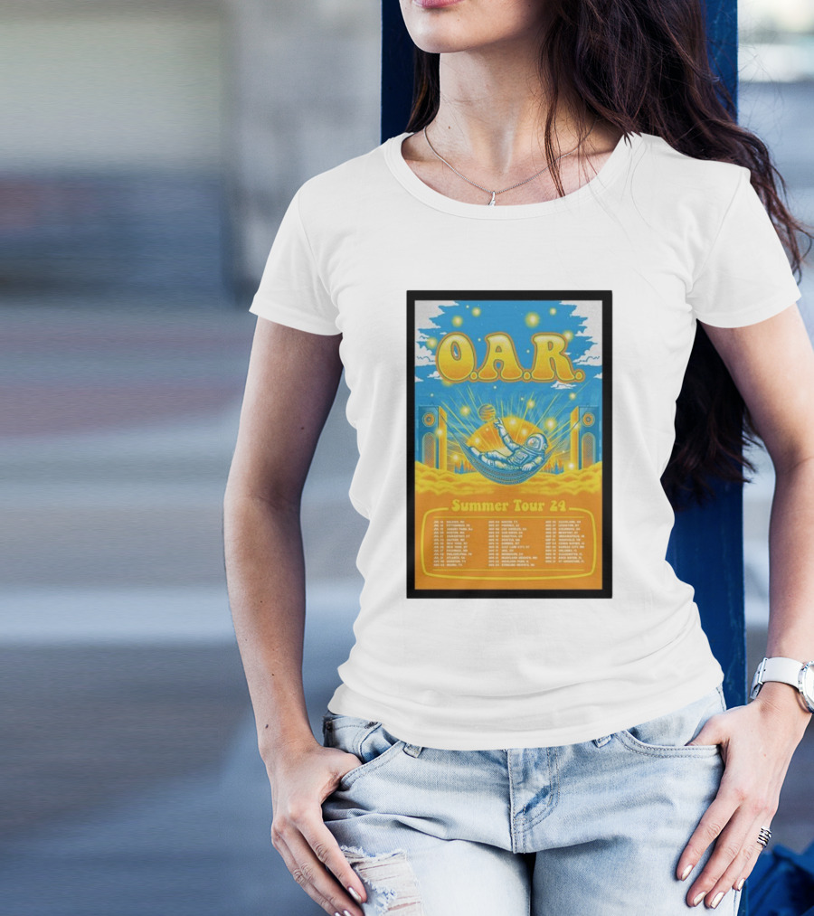 O.A.R. Summer Tour 24 Poster With Astronaut And Concert Dates T-Shirt