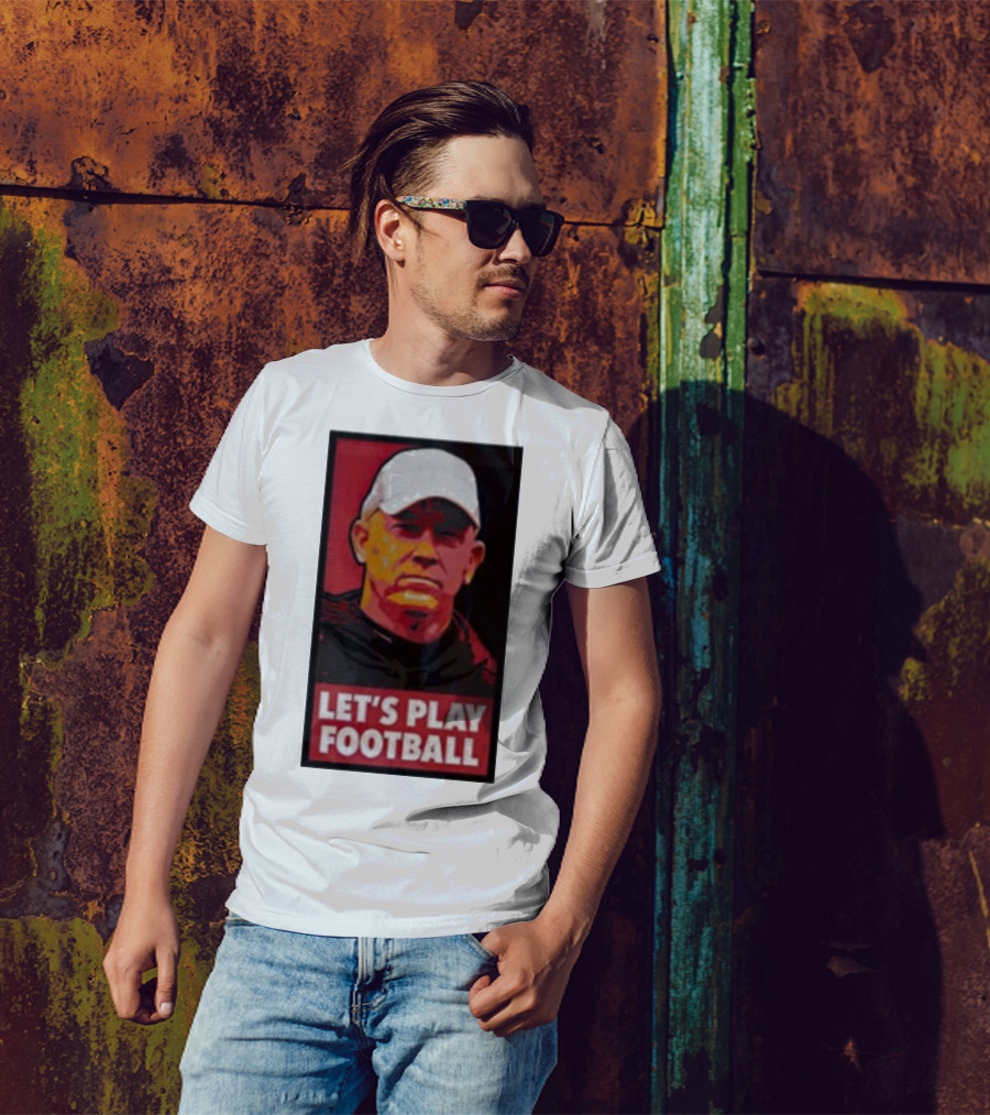 Let's Play Football Mike Rutherford Jeff Brohm T-Shirt