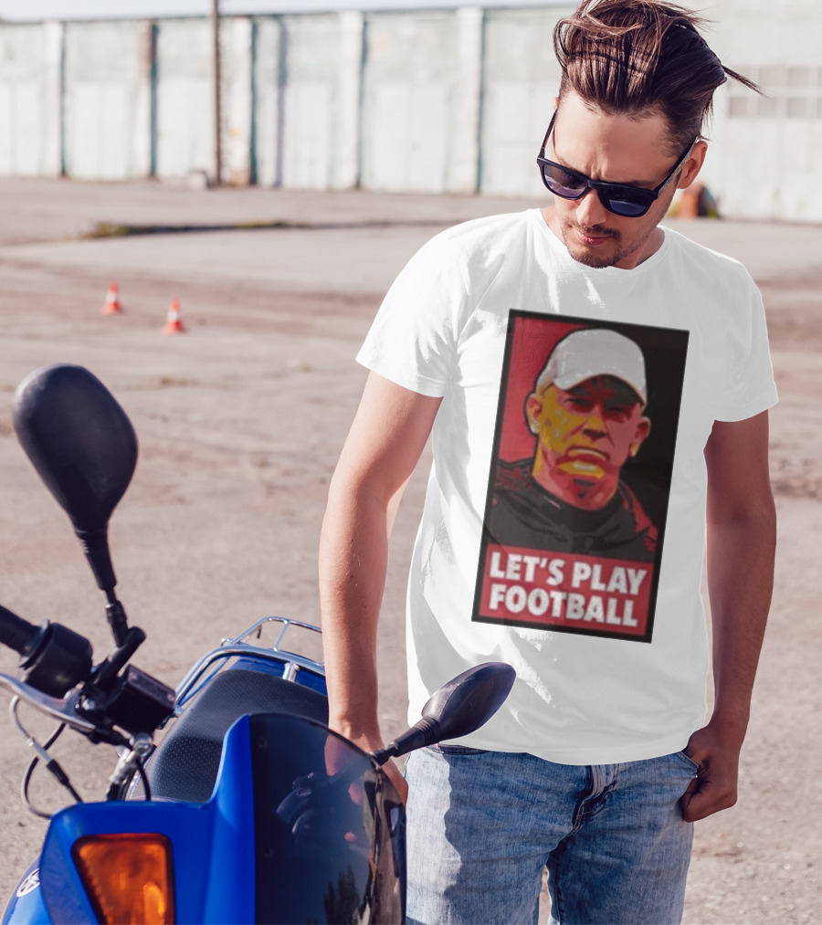 Let's Play Football Mike Rutherford Jeff Brohm T-Shirt