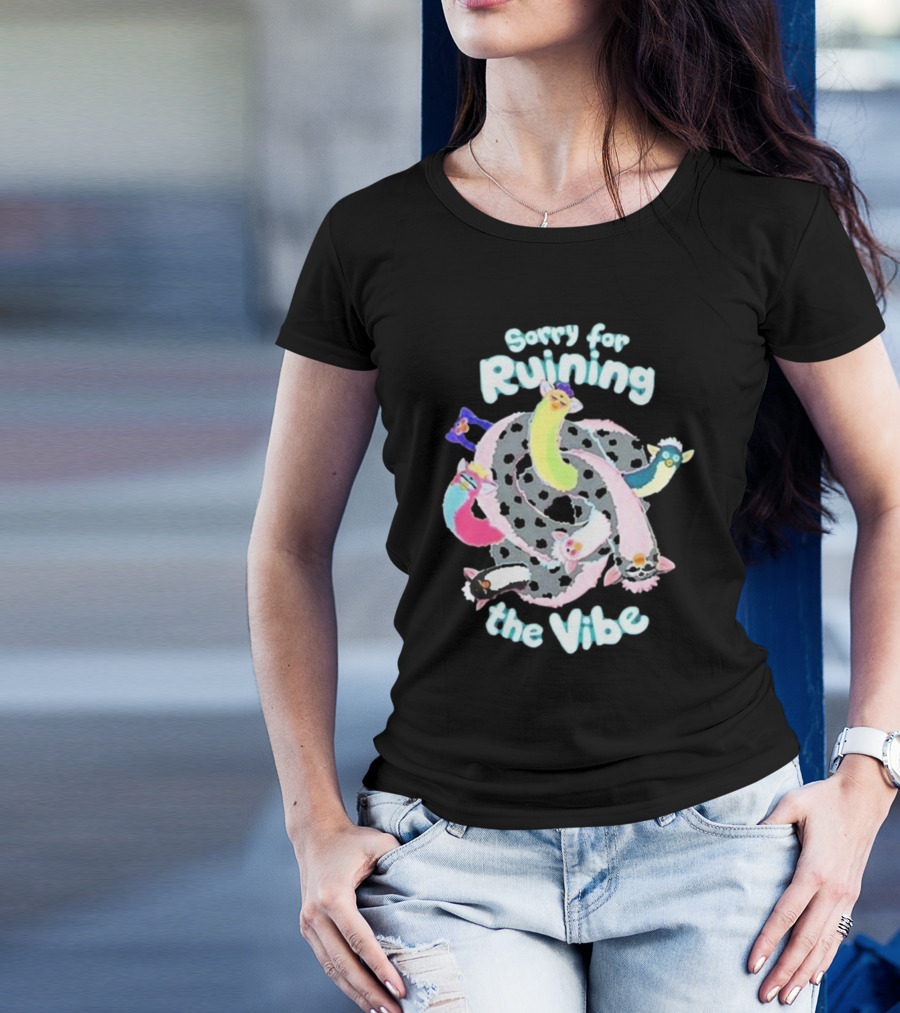 Sorry For Ruining The Vibe Pastel Ferret Spiral T-Shirt