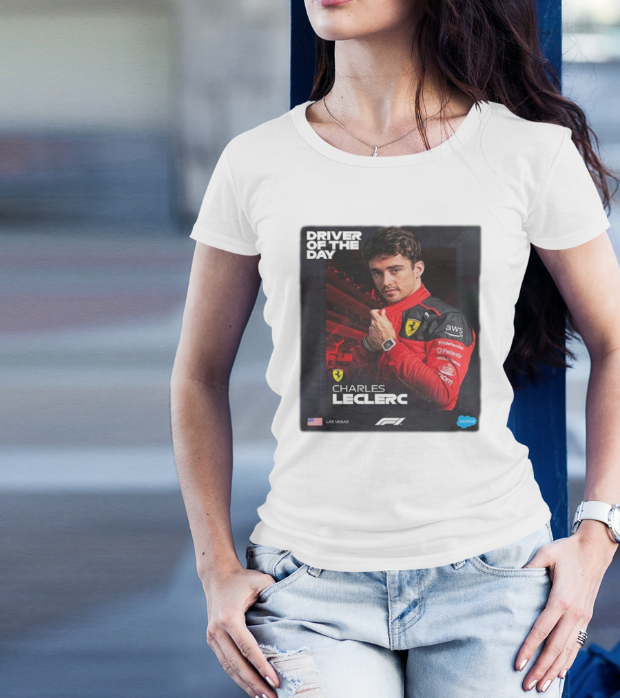 Charles Leclerc Driver Of The Day Las Vegas GP F1 Ferrari Racing T-Shirt