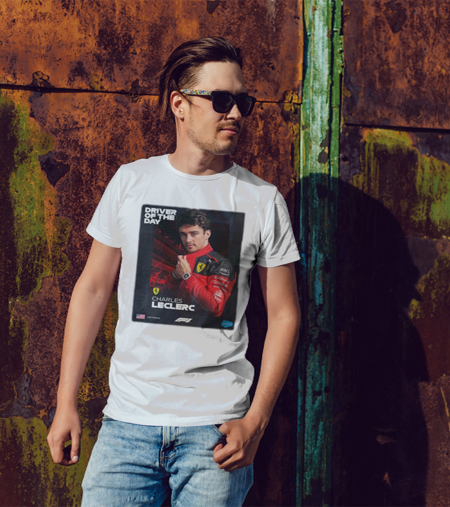 Charles Leclerc Driver Of The Day Las Vegas GP F1 Ferrari Racing T-Shirt