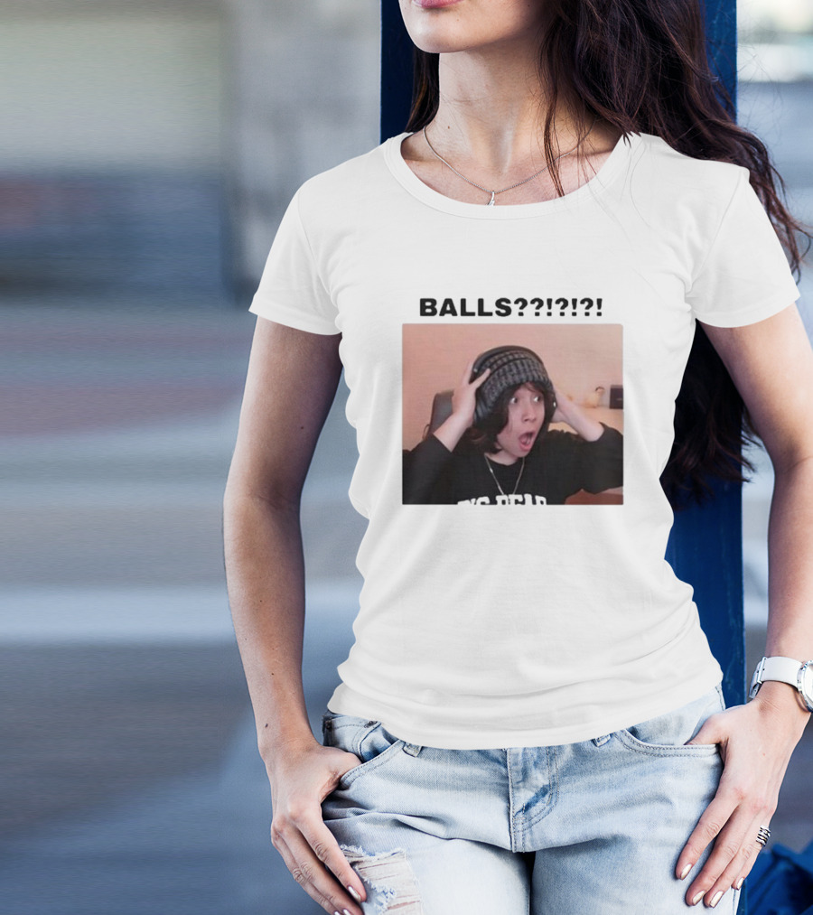 Liz Qcktycult Balls Quackity Reaction Surprise Image T-Shirt
