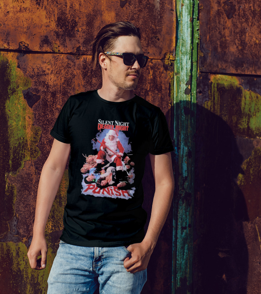 Silent Night Deadly Night Santa Punish Punishment Is Good T-Shirt