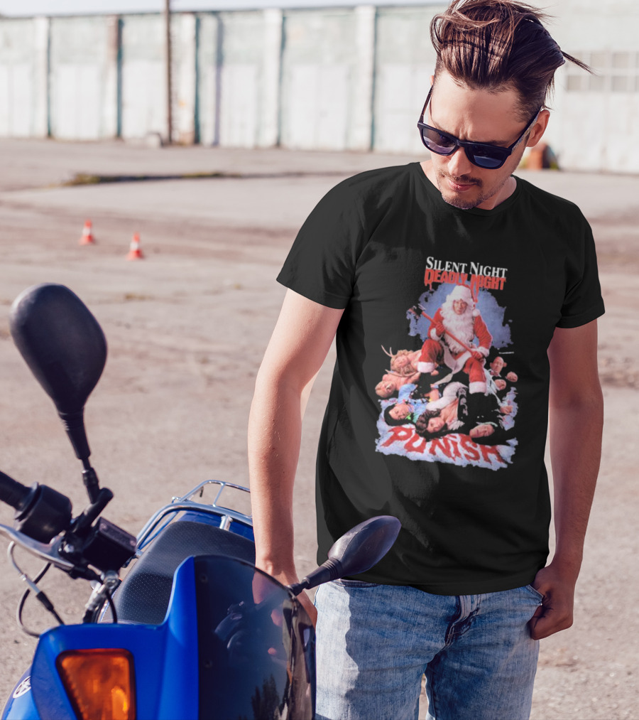 Silent Night Deadly Night Santa Punish Punishment Is Good T-Shirt