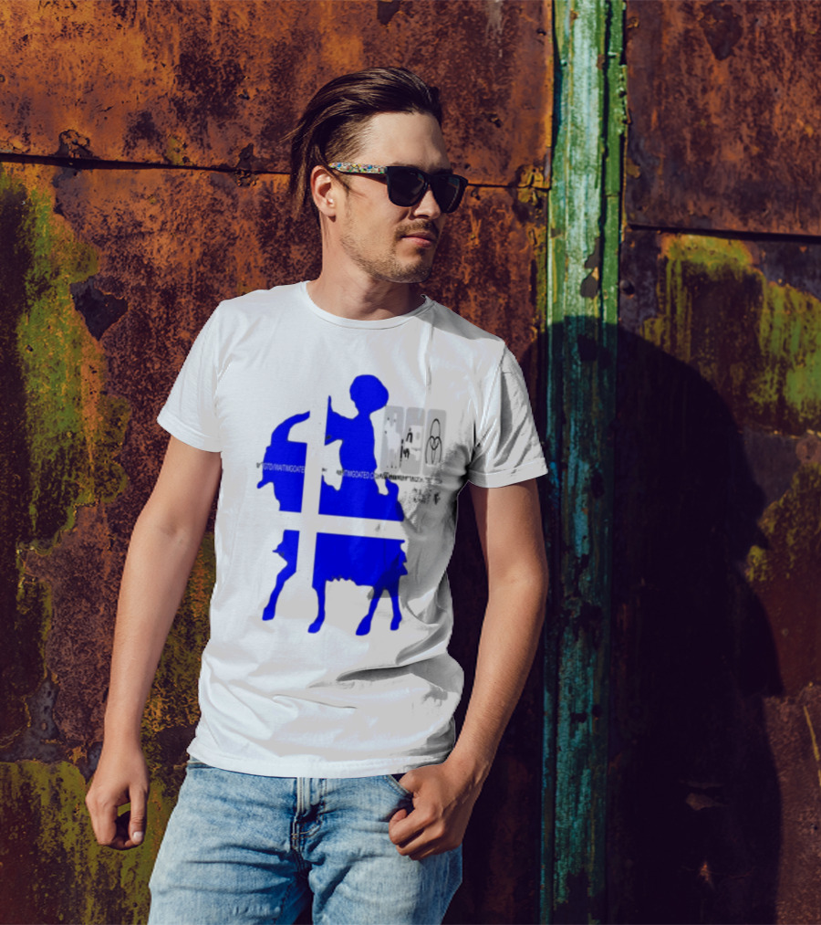 Wait Im Goated Luck Charm Greek Flag Goat T-Shirt