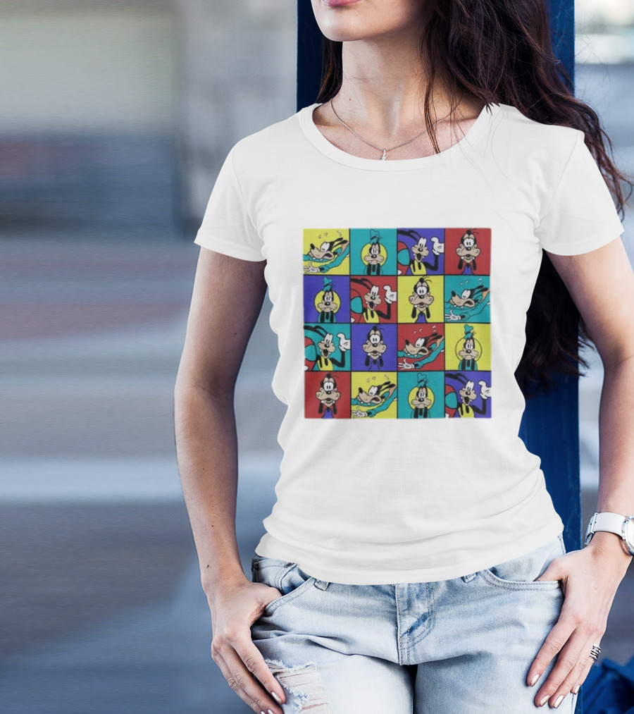 Goofy Multicolored Funny Face Expressions T-Shirt