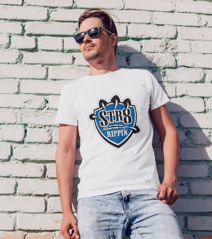 Jake Lucky STR8 Rippin Gaming Esports Team Badge T-Shirt