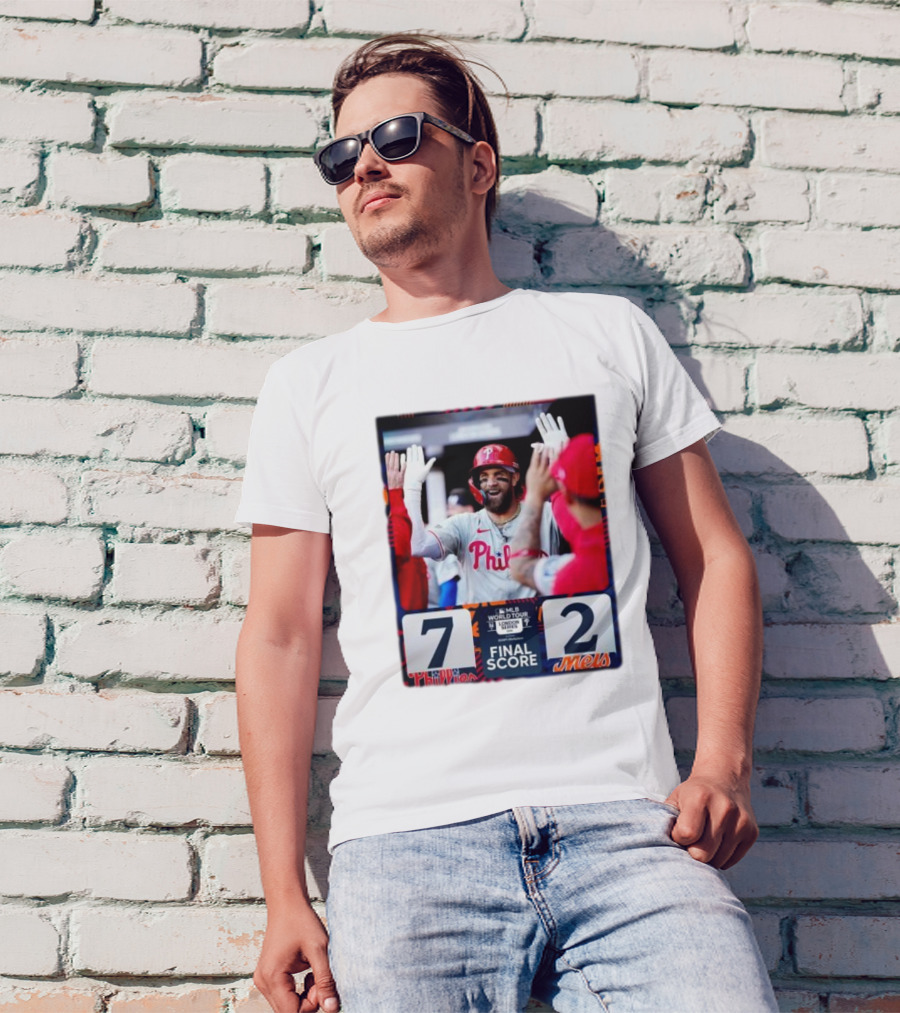 Philadelphia Phillies 7-2 Victory Over New York Mets 2024 MLB World Tour London Series Final Score T-Shirt