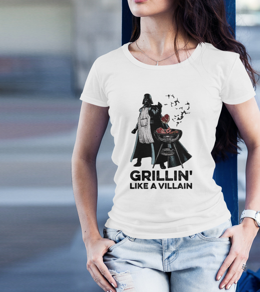 Star Wars Grillin' Like A Villain Darth Vader BBQ Scene T-Shirt