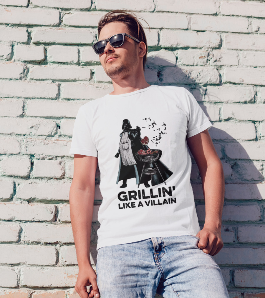 Star Wars Grillin' Like A Villain Darth Vader BBQ Scene T-Shirt