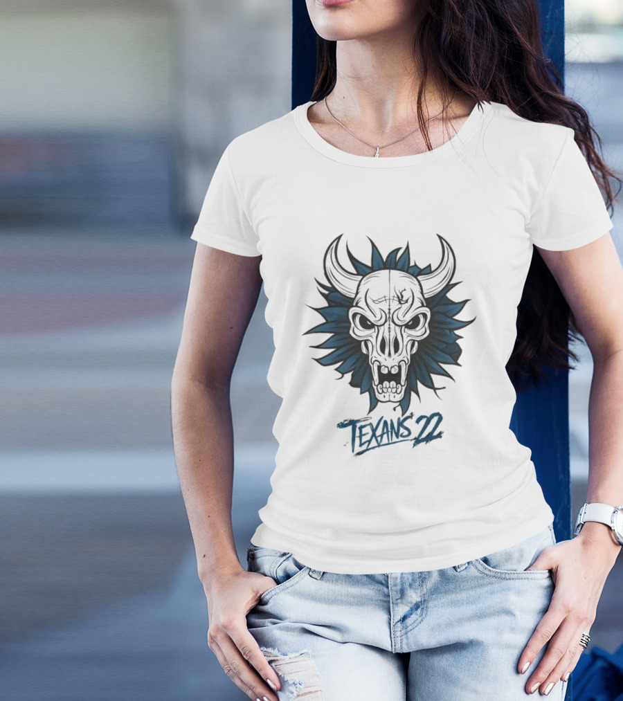Texans Bull Skull 22 T-Shirt