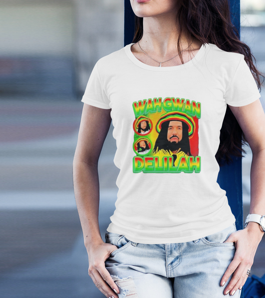 Wah Gwan Delilah Rasta Colors Drake T-Shirt