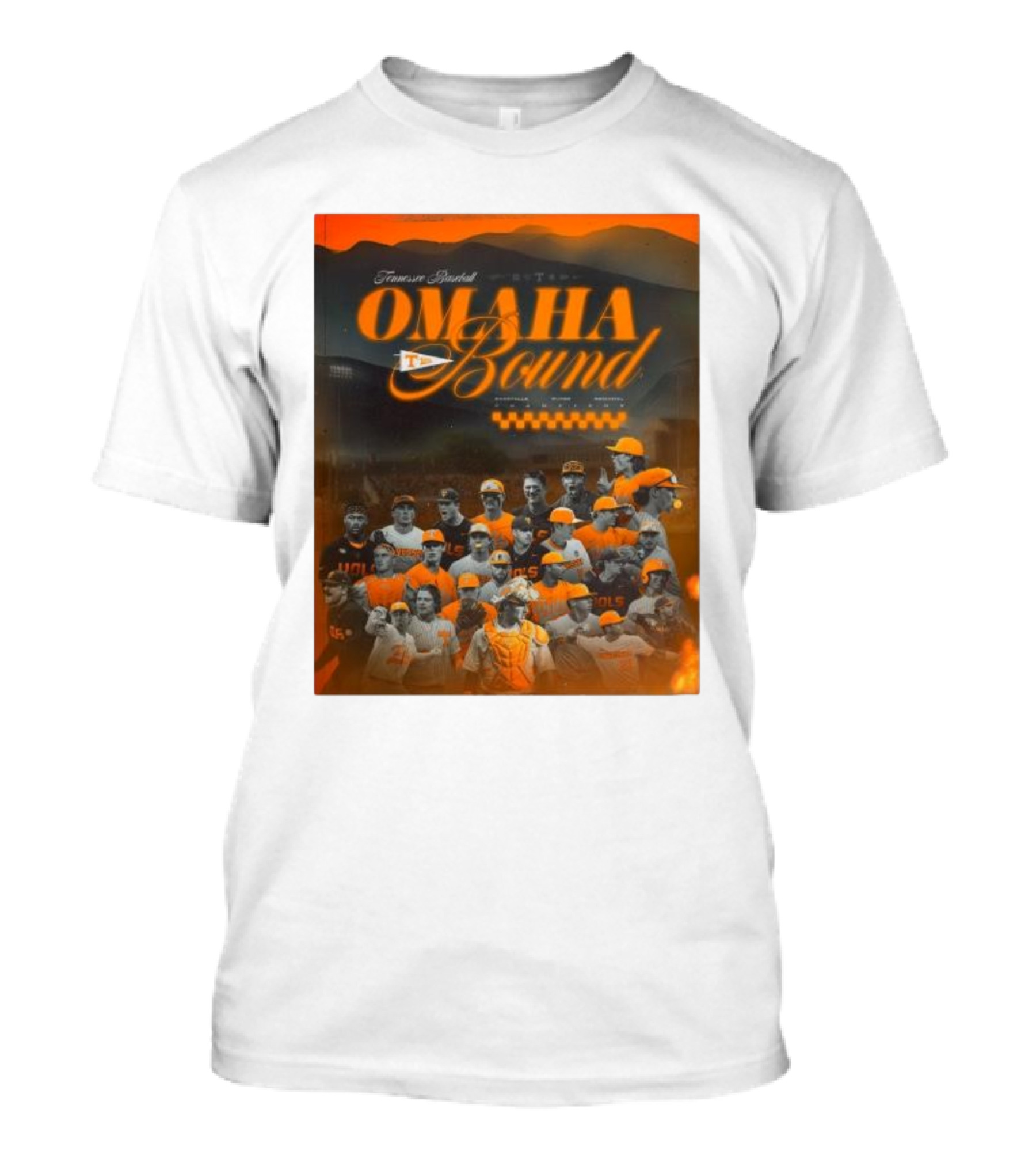 Tennessee Baseball Omaha Bound Team Player T-Shirt