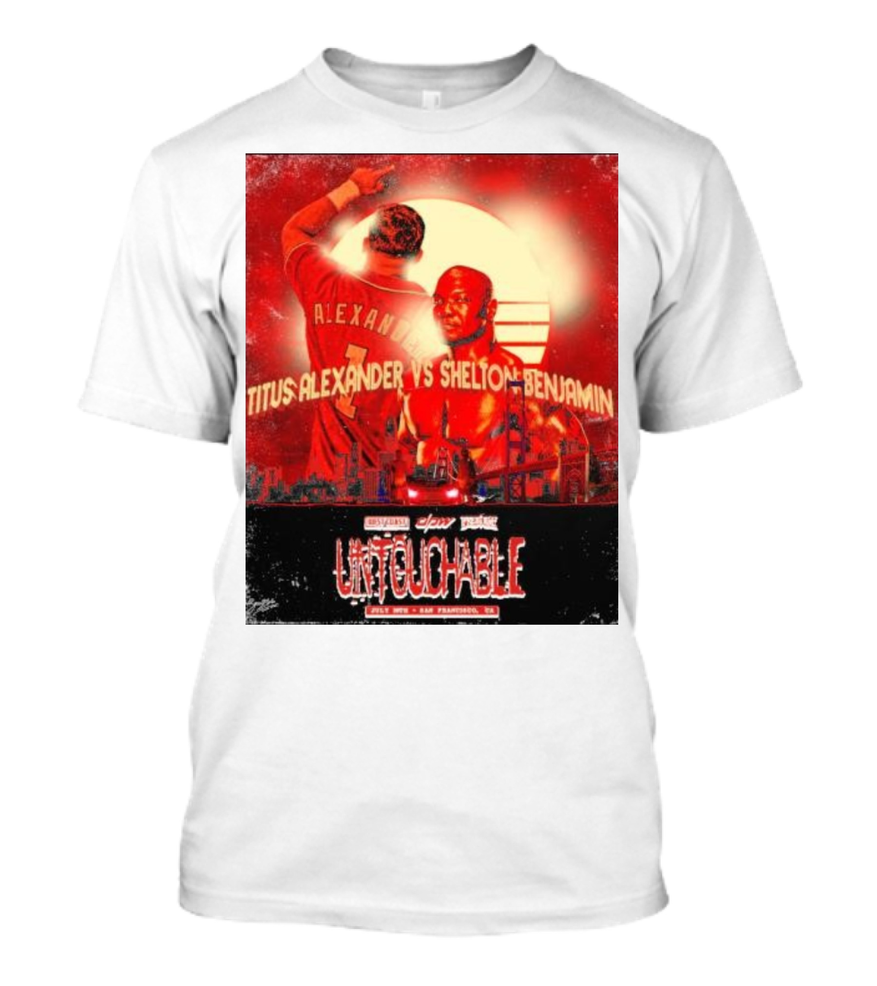 Titus Alexander Vs Shelton Benjamin Untouchable West Coast Pro Wrestling San Francisco CA T-Shirt