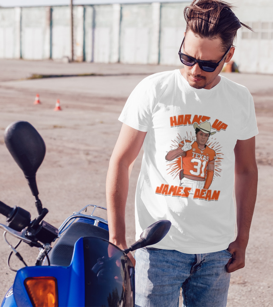 Horns Up Texas 31 Cowboy James Dean T-Shirt